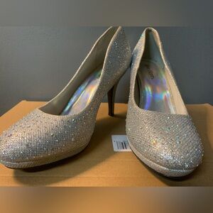 Silver Slipper Heels